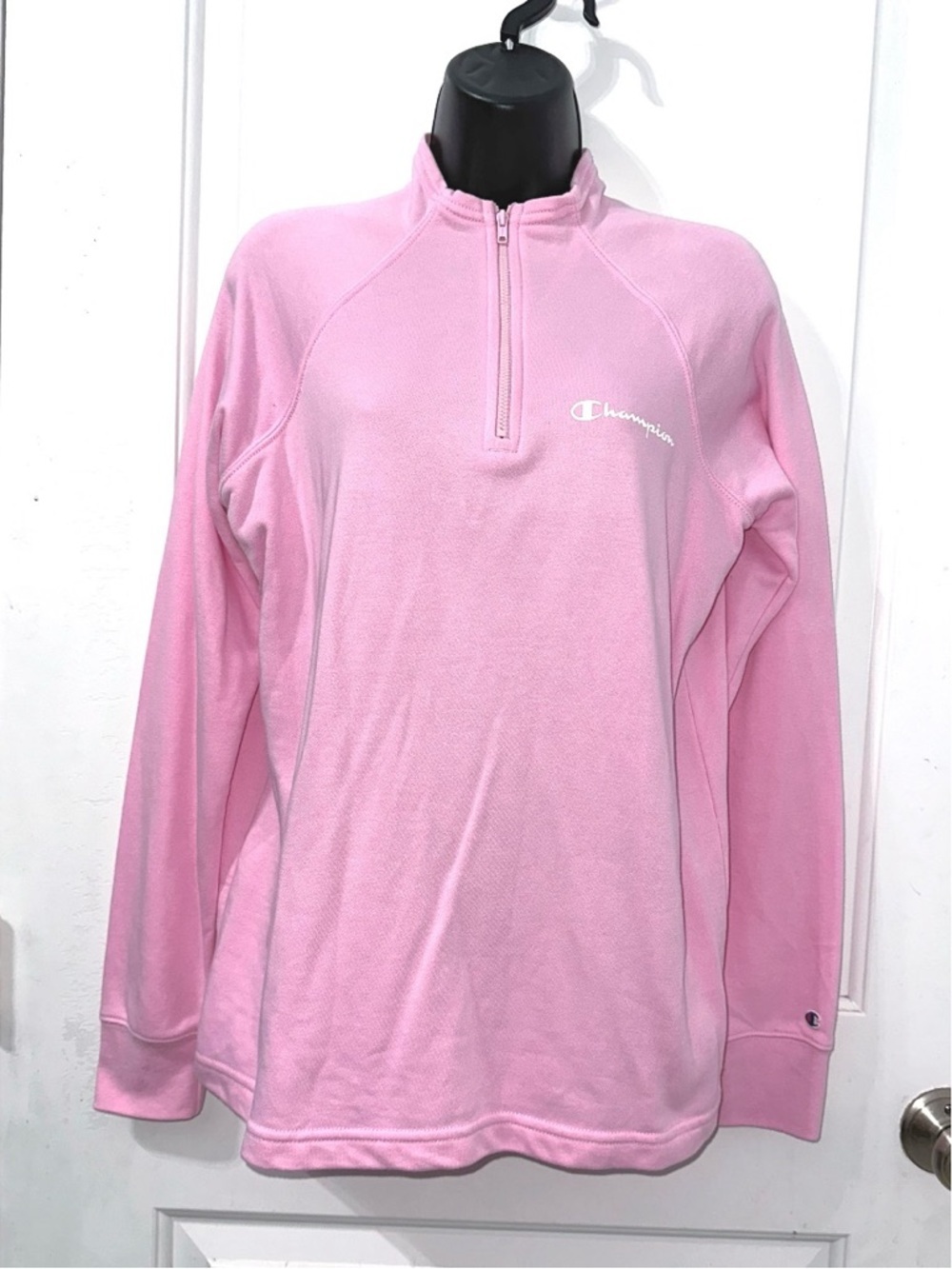 Champion pink quarter zip sweatshirt